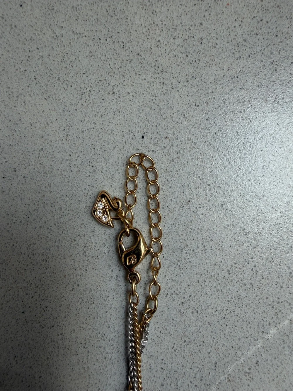 Swarovski Gold-Tone Teardrop Necklace with Clear Crystal - Picture 2 of 3